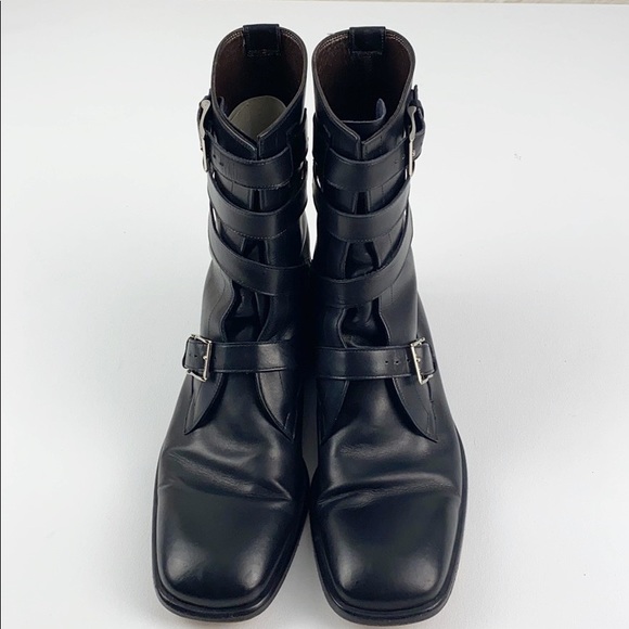 Versace Tall Leather Dress Boots Men’s Sz 9 - Picture 5 of 8